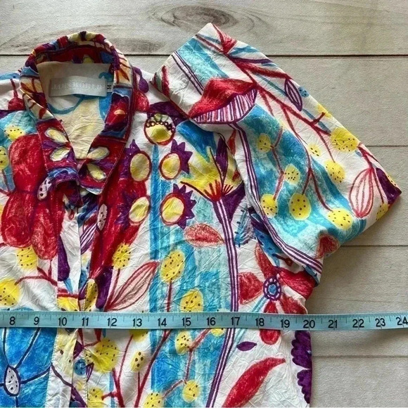 Jams World Retro Trinity Shirt Artsy Novelty Women’s Medium Floral Hippy Boho - Picture 5 of 13